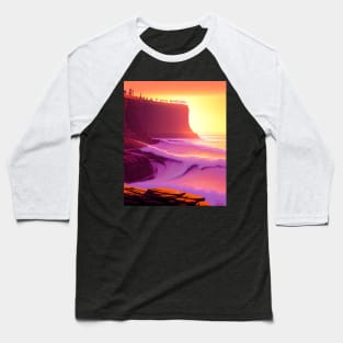 Sun cliff scenery. Baseball T-Shirt